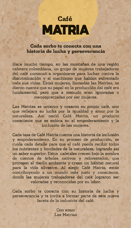 Matria Coffee - Pink Bourbon - Honey