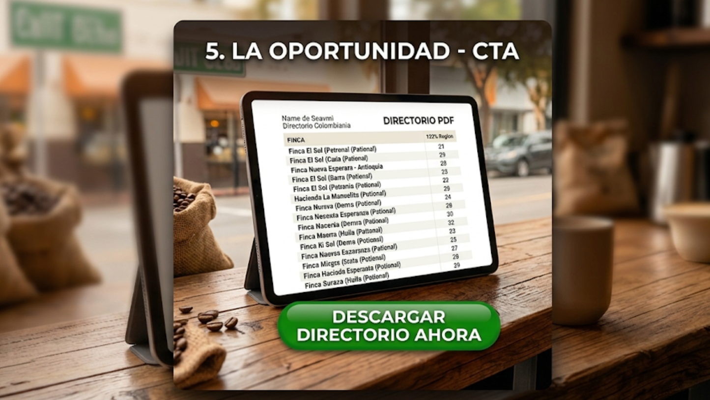 Base de datos de caficultores colombianos + Regalo